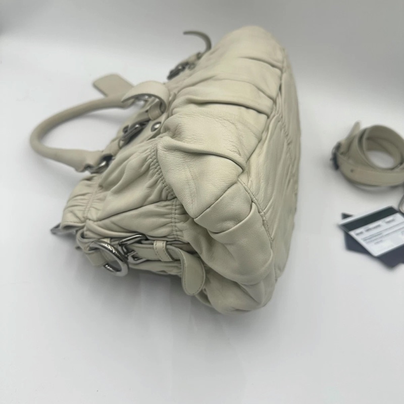 prada 2way 象牙白 手提單肩包-8
