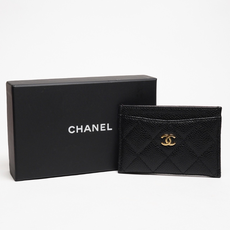 CHANEL經典粒紋小牛皮卡片夾-6
