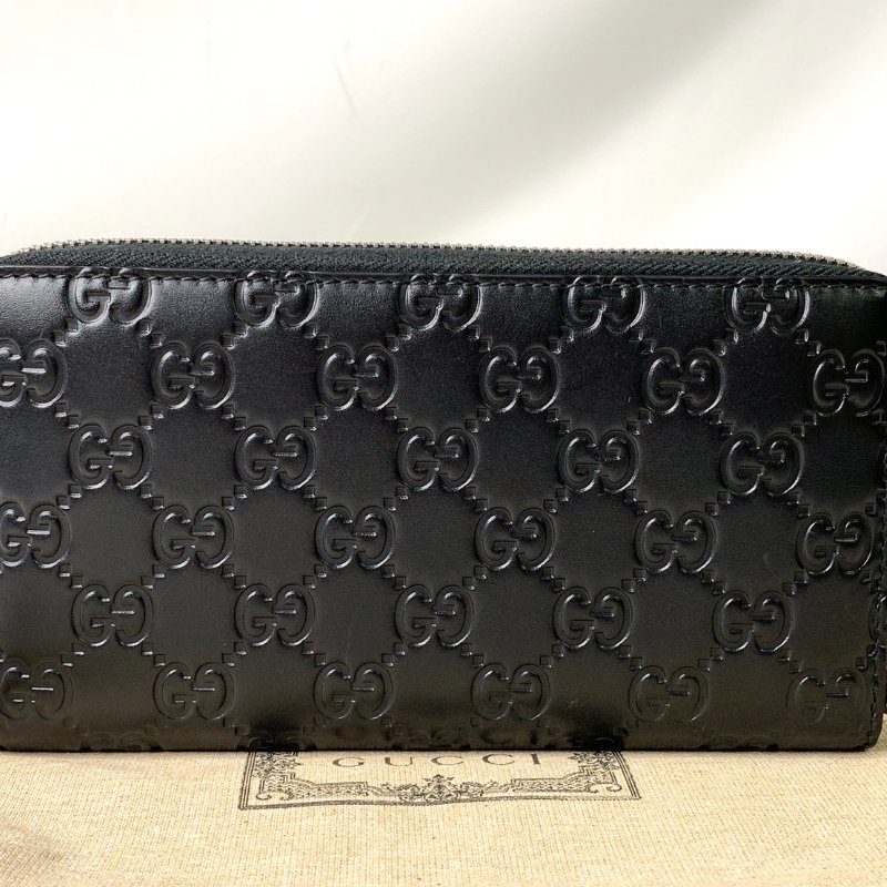 GUCCI Signature 牛皮拉鍊長夾-1
