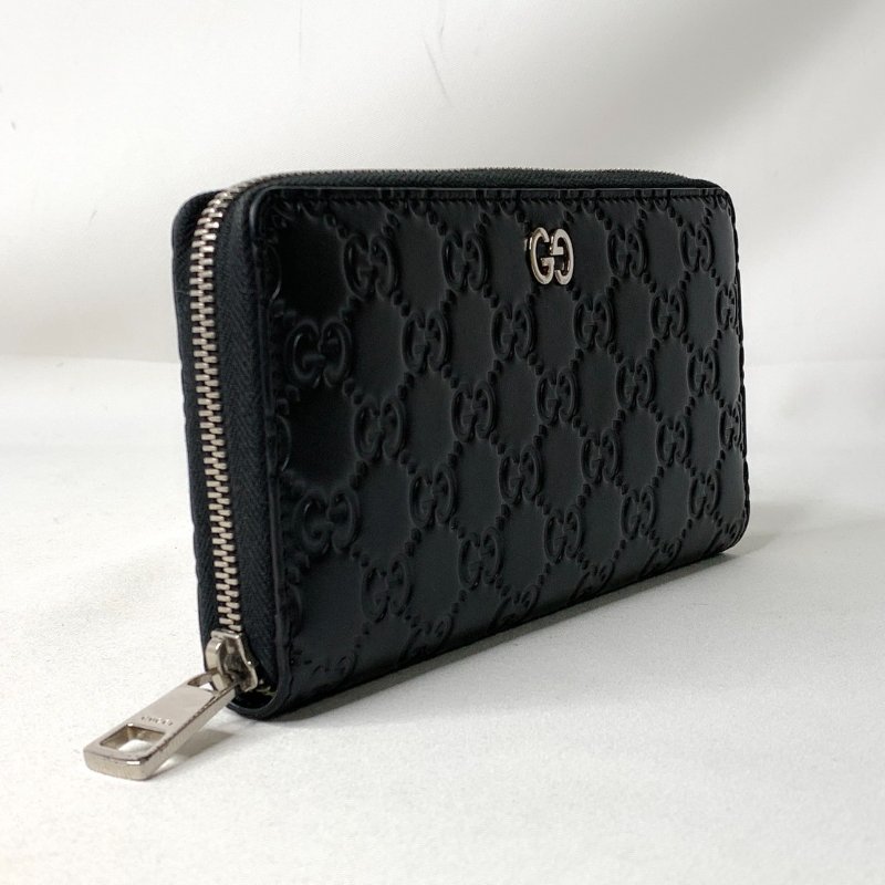 GUCCI Signature 牛皮拉鍊長夾-3
