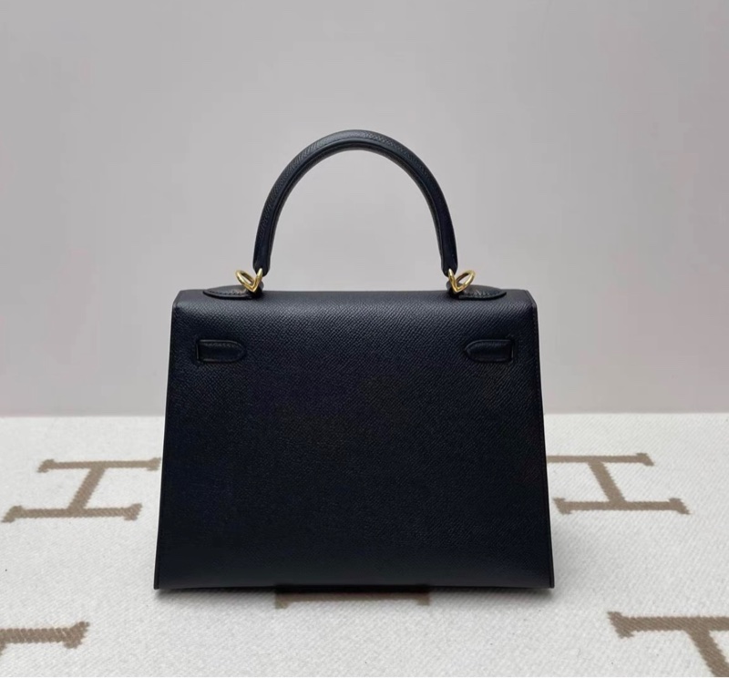 愛馬仕 Hermes kelly25 黑金 U刻 epsom皮 配件全套帶票-2