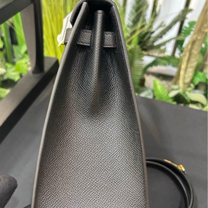 Hermes kelly 25黑金epsom皮B刻 2023 成色:99新❤️五金部分無膜-4