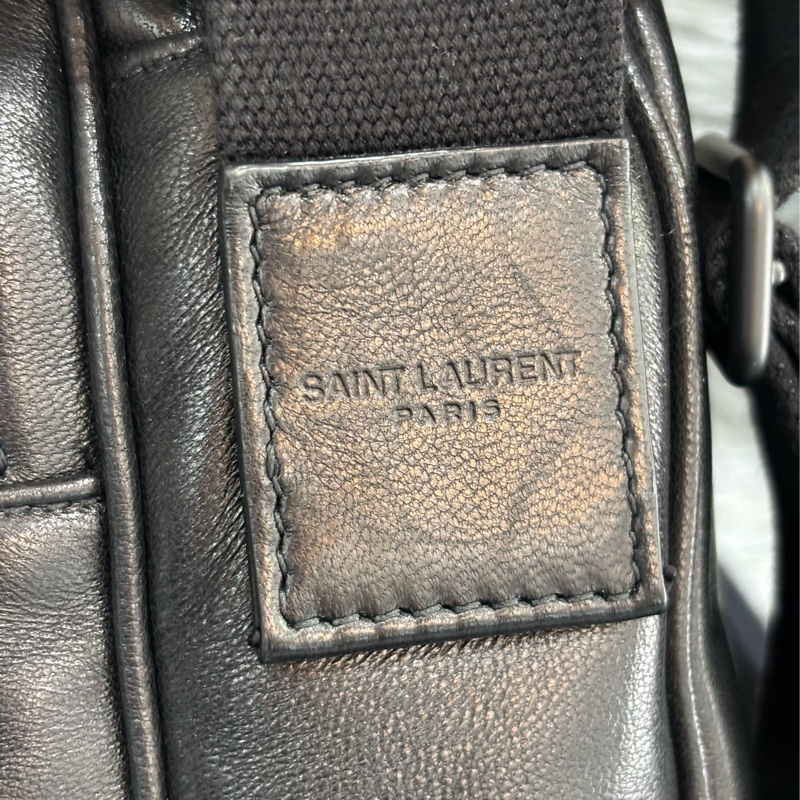 YSL 819279 NIKI 黑色 全皮 滑面 雙拉鍊 斜背包 相機包 方塊包 巧克力包 肩背包 側背包-8