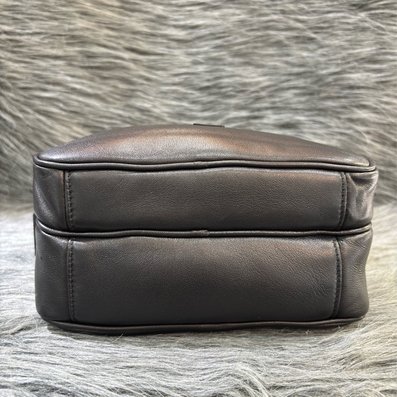 YSL 819279 NIKI 黑色 全皮 滑面 雙拉鍊 斜背包 相機包 方塊包 巧克力包 肩背包 側背包-12