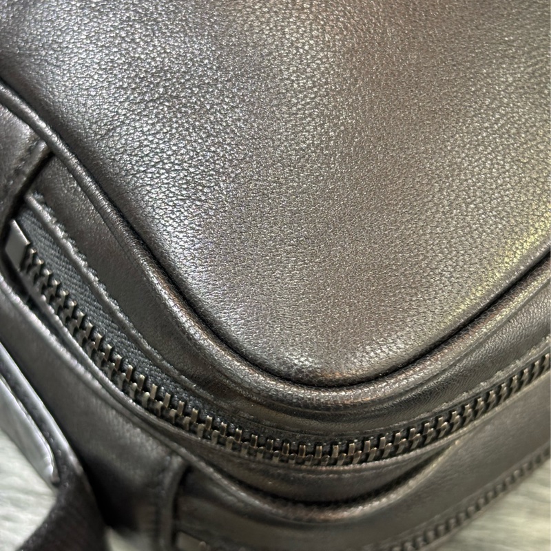 YSL 819279 NIKI 黑色 全皮 滑面 雙拉鍊 斜背包 相機包 方塊包 巧克力包 肩背包 側背包-18