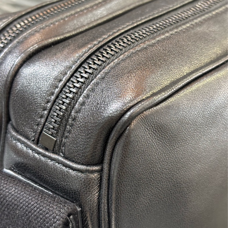 YSL 819279 NIKI 黑色 全皮 滑面 雙拉鍊 斜背包 相機包 方塊包 巧克力包 肩背包 側背包-20