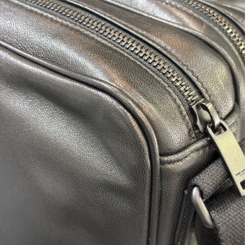 YSL 819279 NIKI 黑色 全皮 滑面 雙拉鍊 斜背包 相機包 方塊包 巧克力包 肩背包 側背包-21