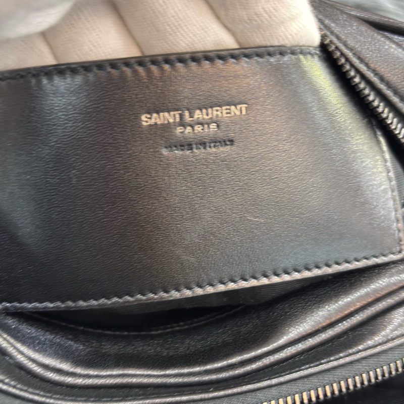 YSL 819279 NIKI 黑色 全皮 滑面 雙拉鍊 斜背包 相機包 方塊包 巧克力包 肩背包 側背包-34