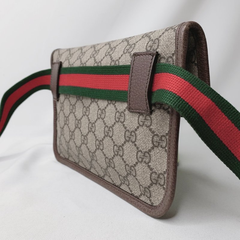 GUCCI Supreme帆布虎頭胸腰包-5
