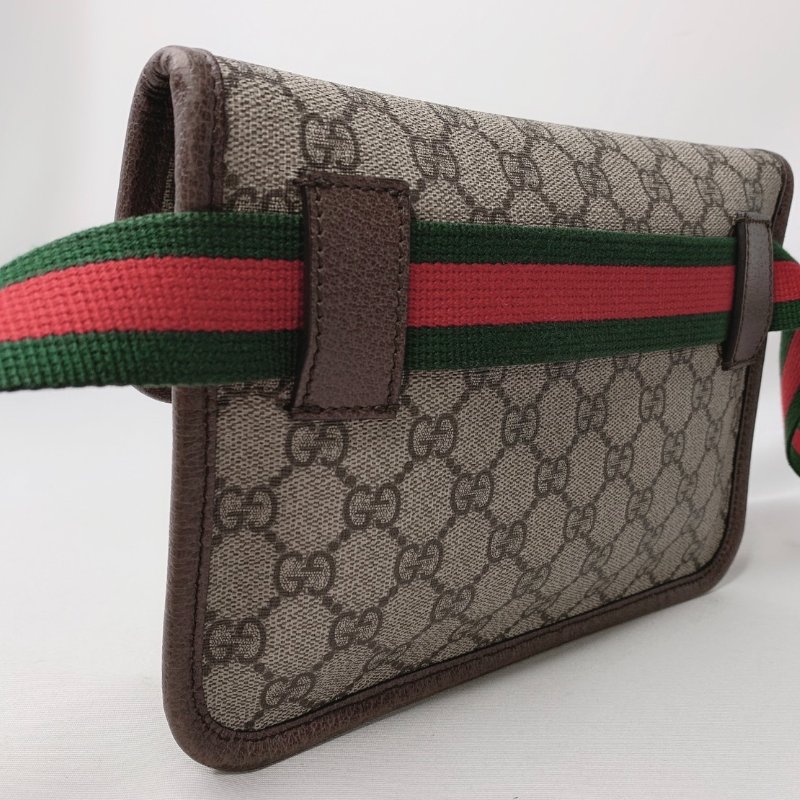 GUCCI Supreme帆布虎頭胸腰包-6