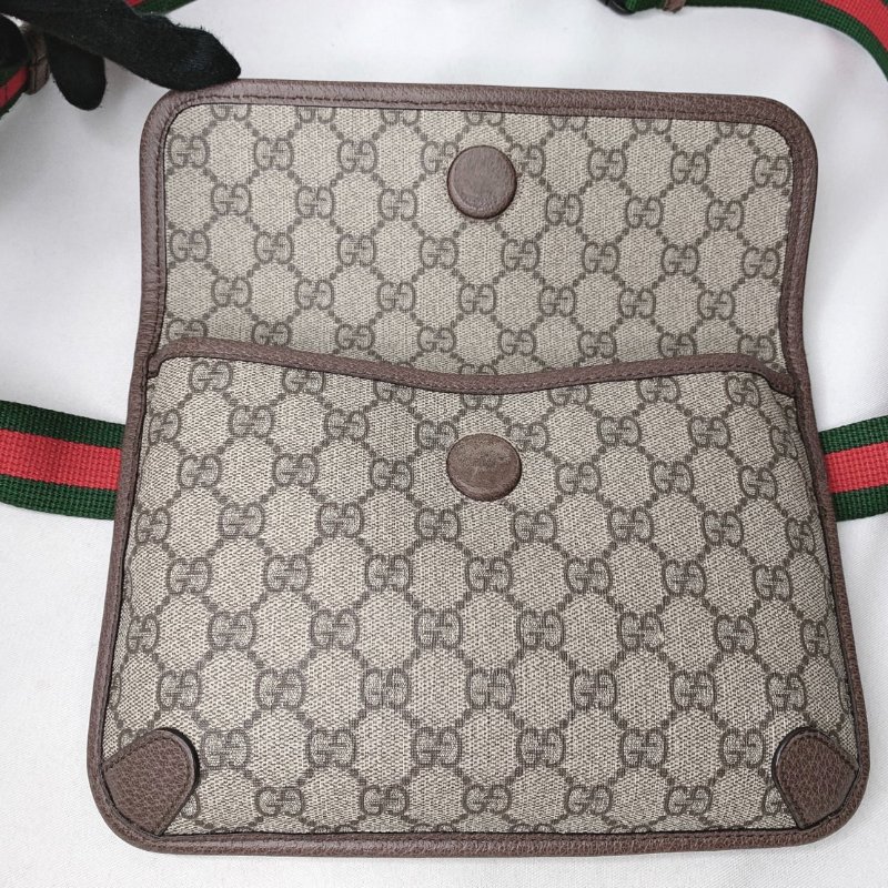 GUCCI Supreme帆布虎頭胸腰包-7
