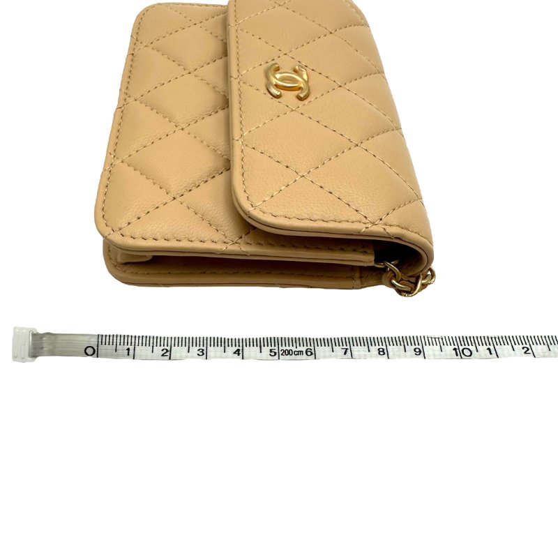 【美收精品】CHANEL 奶茶色金球長鍊小包 B-862【隔月月中將轉賣至日本 上架期限30天】-14