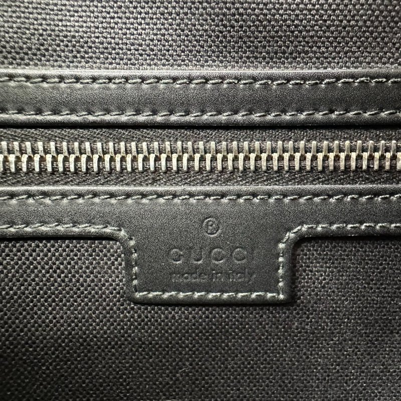 GUCCI Supreme黑灰帆布郵差包-8