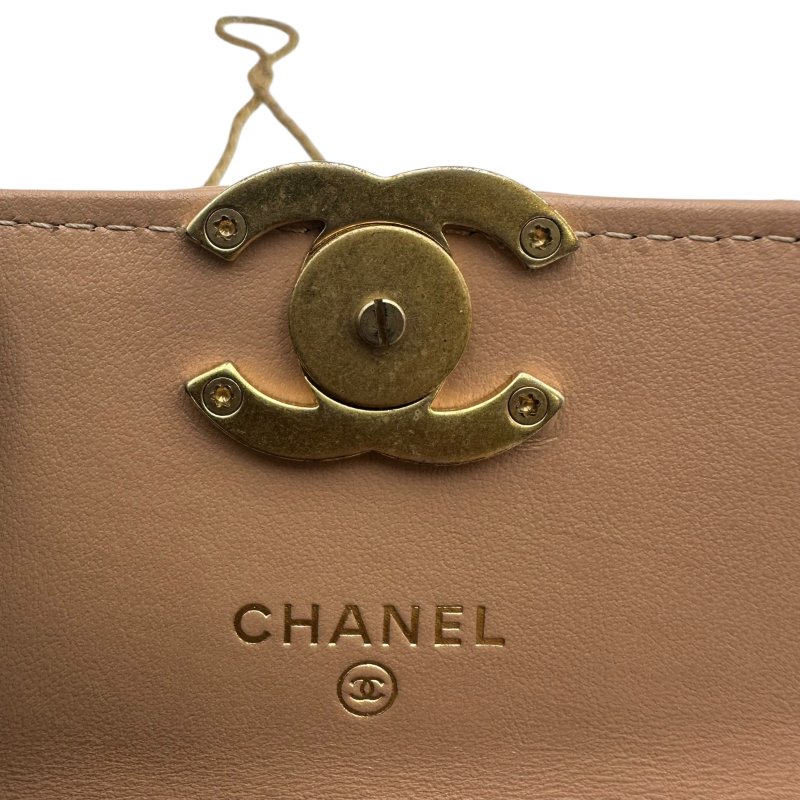 【美收精品】CHANEL 奶茶色長鍊包 B-863【隔月月中將轉賣至日本 上架期限30天】-7