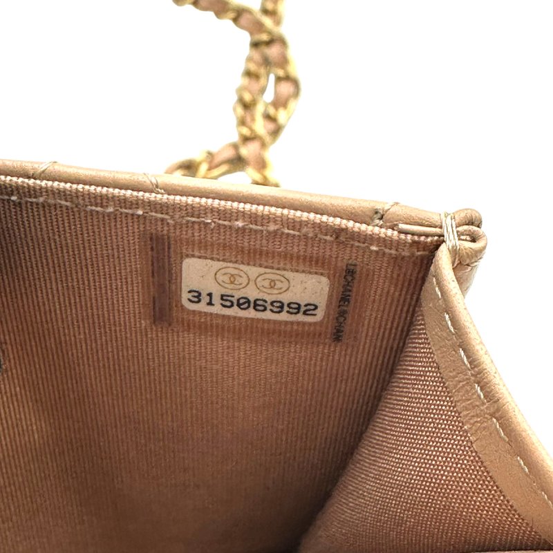 【美收精品】CHANEL 奶茶色長鍊包 B-863【隔月月中將轉賣至日本 上架期限30天】-9