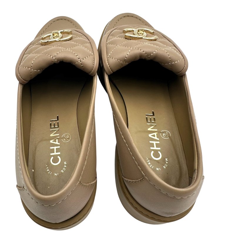 【美收精品】CHANEL 奶茶色平底鞋 B-864【隔月月中將轉賣至日本 上架期限30天】-4