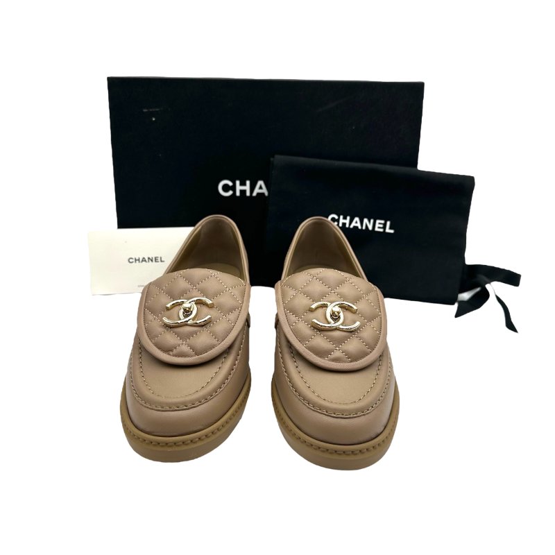【美收精品】CHANEL 奶茶色平底鞋 B-864【隔月月中將轉賣至日本 上架期限30天】-9