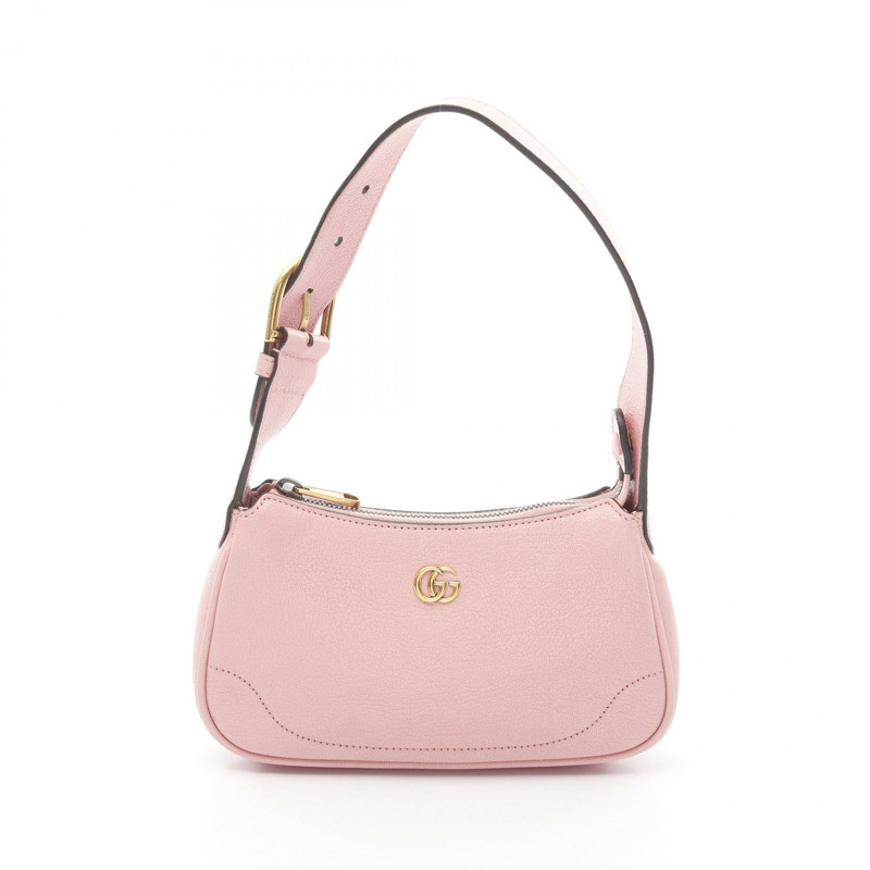 GUCCI Aphrodite GG Marmont 手提包 739076 皮革 粉紅色 二手 女士-0