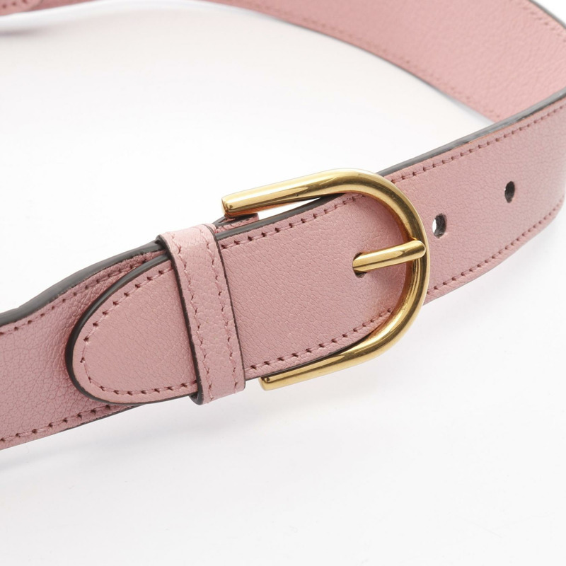 GUCCI Aphrodite GG Marmont 手提包 739076 皮革 粉紅色 二手 女士-6