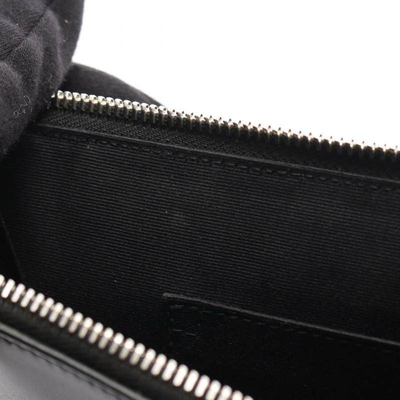 SAINT LAURENT PARIS 商務包手拿包皮革黑色二手男式-4