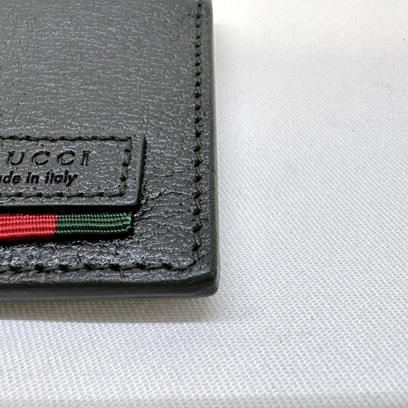 GUCCI 牛皮卡夾零錢包-10