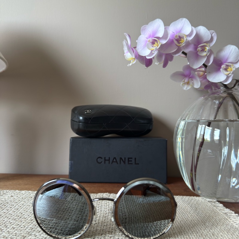 Chanel 金屬框圓形太陽眼鏡-0