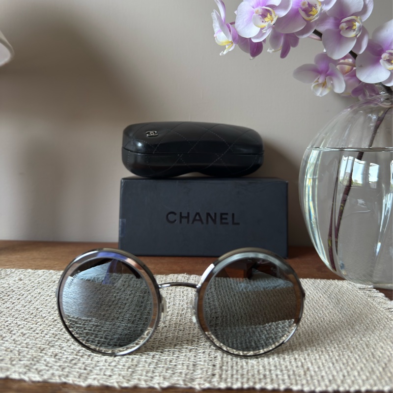 Chanel 金屬框圓形太陽眼鏡-6