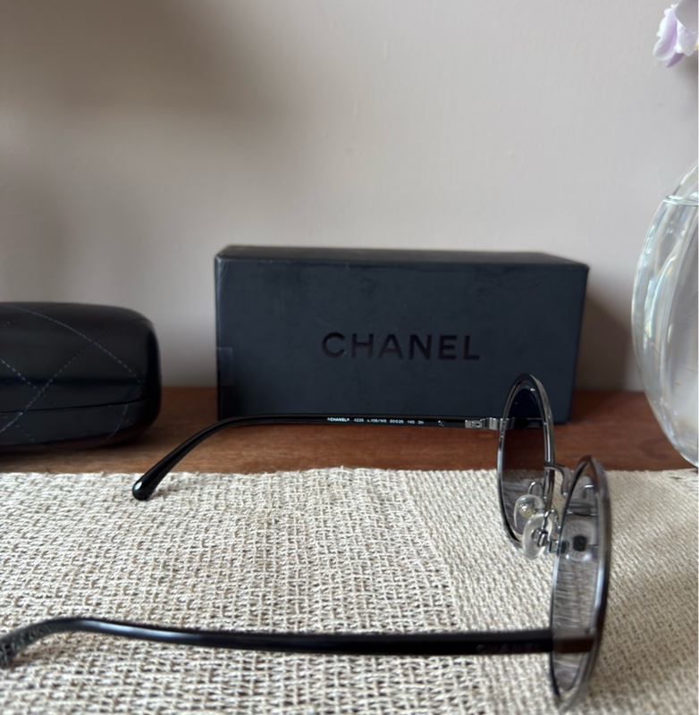 Chanel 金屬框圓形太陽眼鏡-9