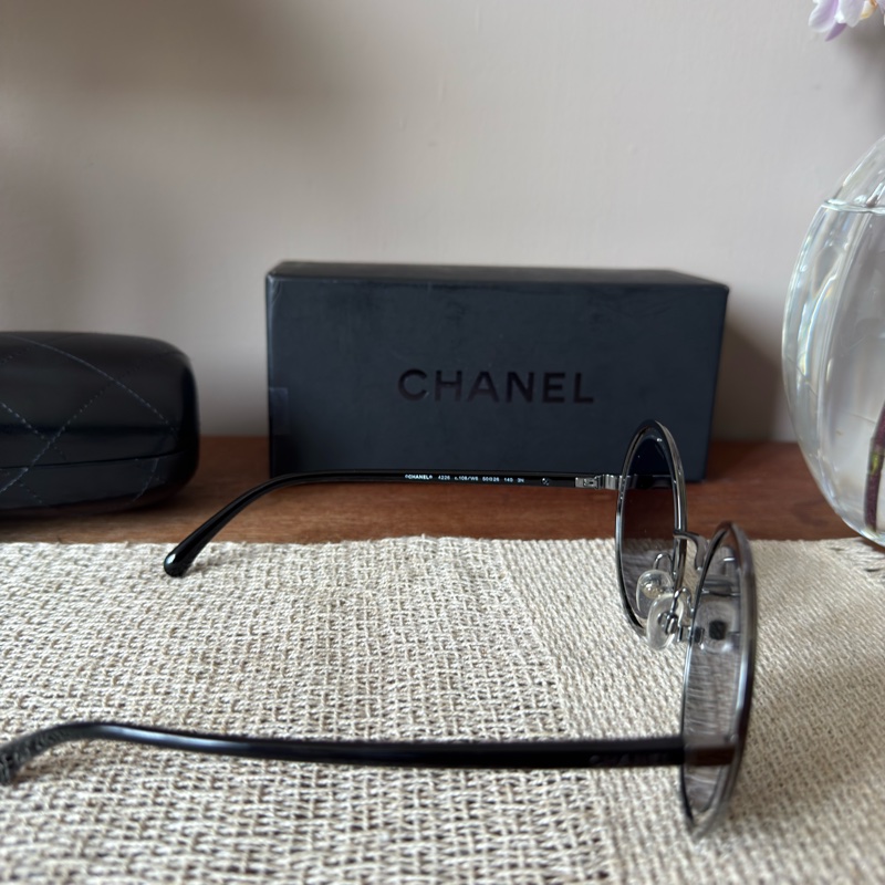 Chanel 金屬框圓形太陽眼鏡-11