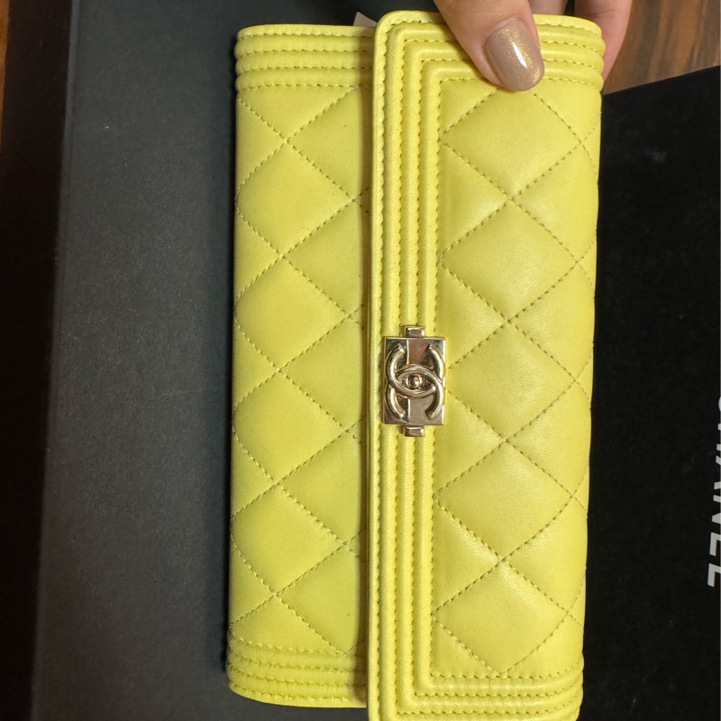 全新香奈兒 Chanel boy系列長夾-1