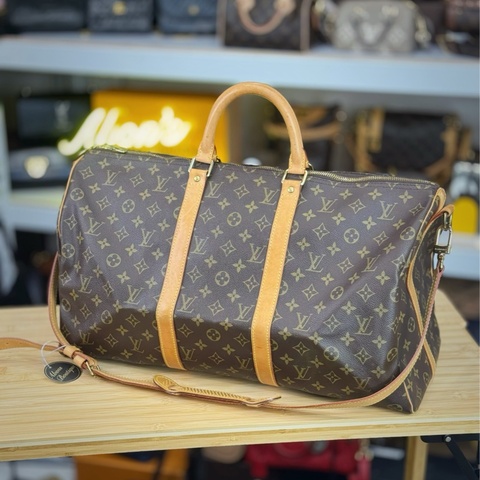 上架中🔑Louis Vuitton 老花旅行袋Keepall 50cm背帶款