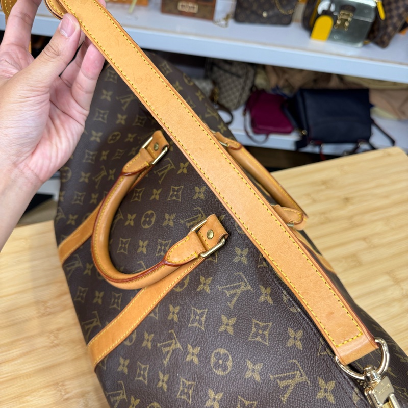 上架中🔑Louis Vuitton 老花旅行袋Keepall 50cm背帶款-21