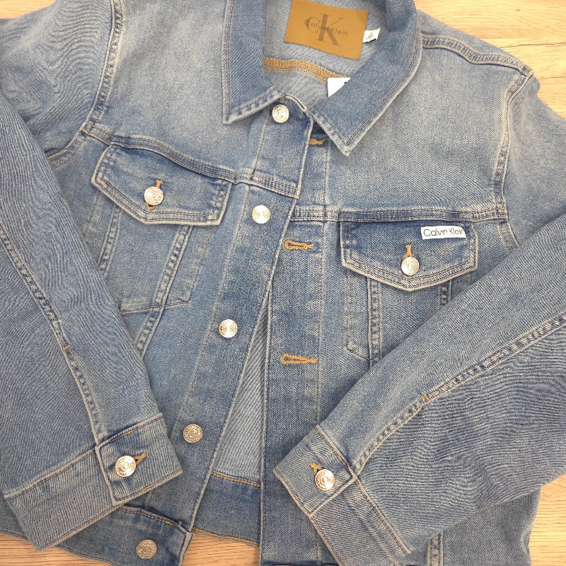 Calvin Klein 棉質牛仔外套 S / L 號-4