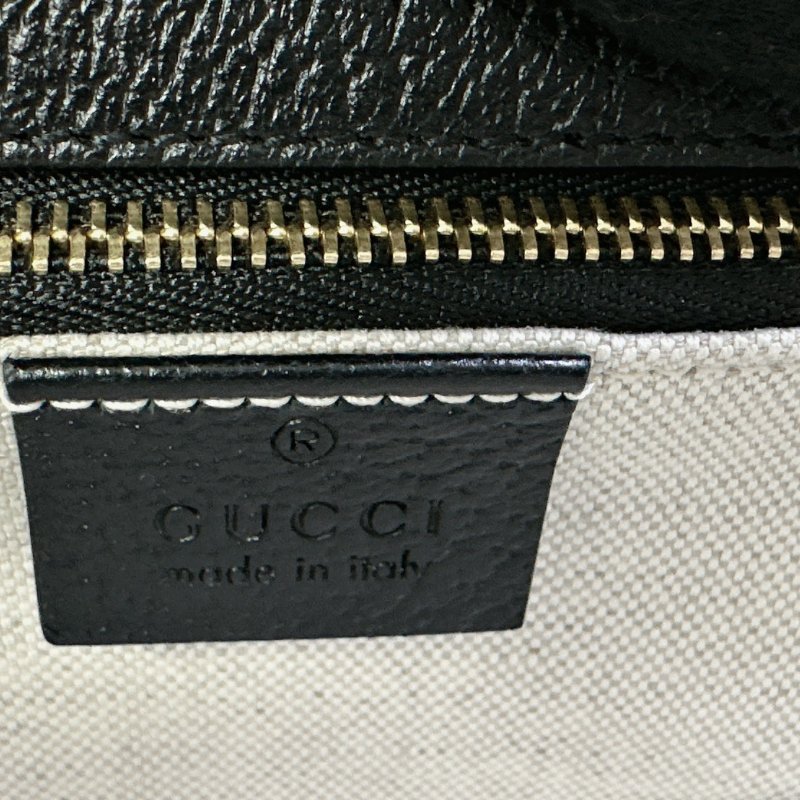 GUCCI 全新1955 Horsebit單寧黑馬銜扣肩揹包-8