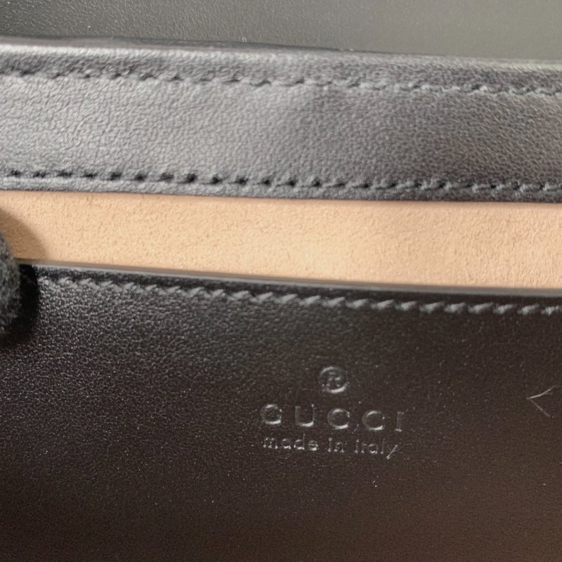 GUCCI 全新Marmont小型黑銀肩揹包-9