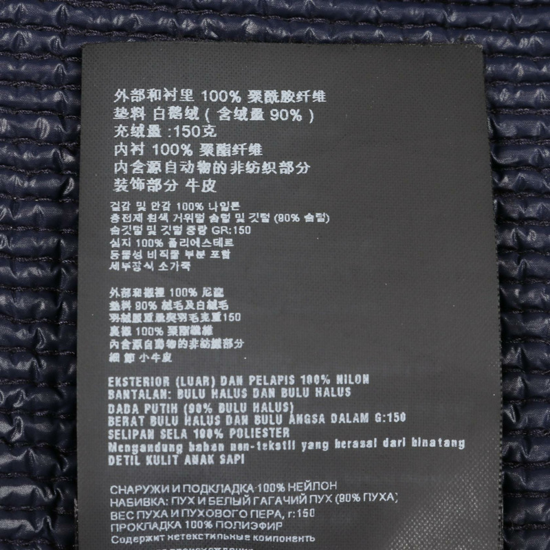 PRADA 連帽羽絨外套 SGA654 尼龍海軍藍尺寸 #48 二手男式-4