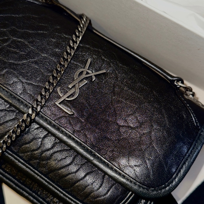 YSL 聖羅蘭 Niki小羊皮粒面鞋背包-4