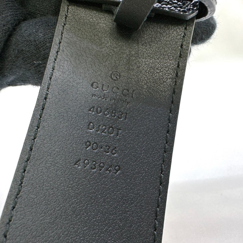 GUCCI 全新仿舊金色雙G皮帶-9