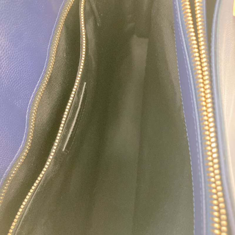 MS0349 Yves Saint Laurent YSL 聖羅蘭 手提 托特包 顆粒牛皮 軍藍色 Tote 35cm Grained Calfskin Navy x GHW-19
