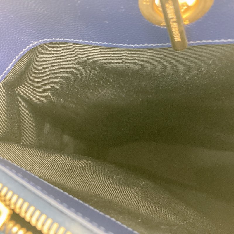 MS0349 Yves Saint Laurent YSL 聖羅蘭 手提 托特包 顆粒牛皮 軍藍色 Tote 35cm Grained Calfskin Navy x GHW-21