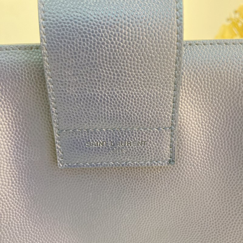 MS0349 Yves Saint Laurent YSL 聖羅蘭 手提 托特包 顆粒牛皮 軍藍色 Tote 35cm Grained Calfskin Navy x GHW-28