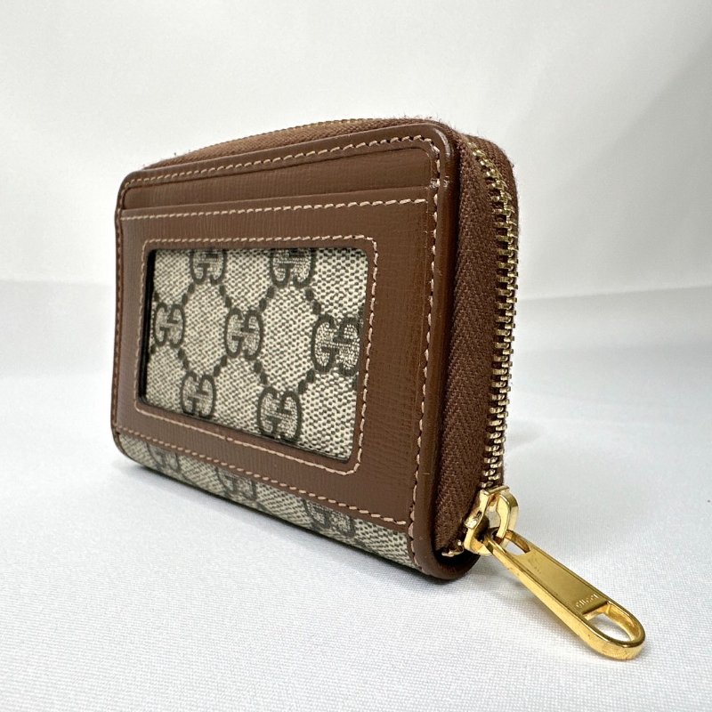 GUCCI 全新馬銜扣1955拉鍊卡夾零錢包-4