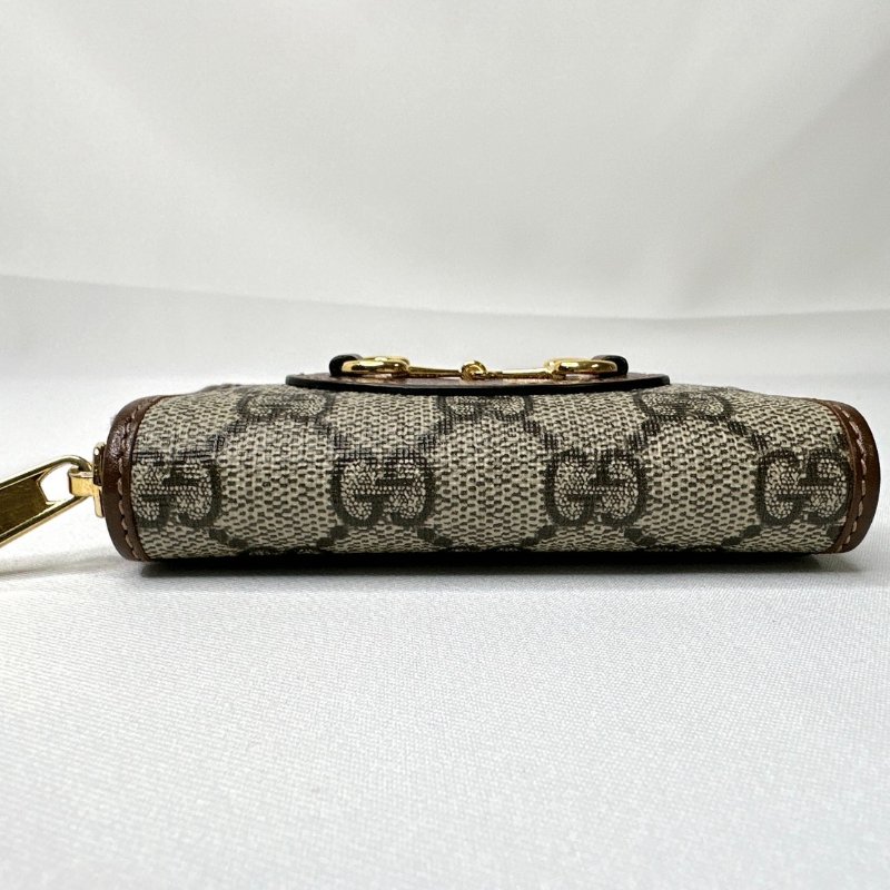 GUCCI 全新馬銜扣1955拉鍊卡夾零錢包-8