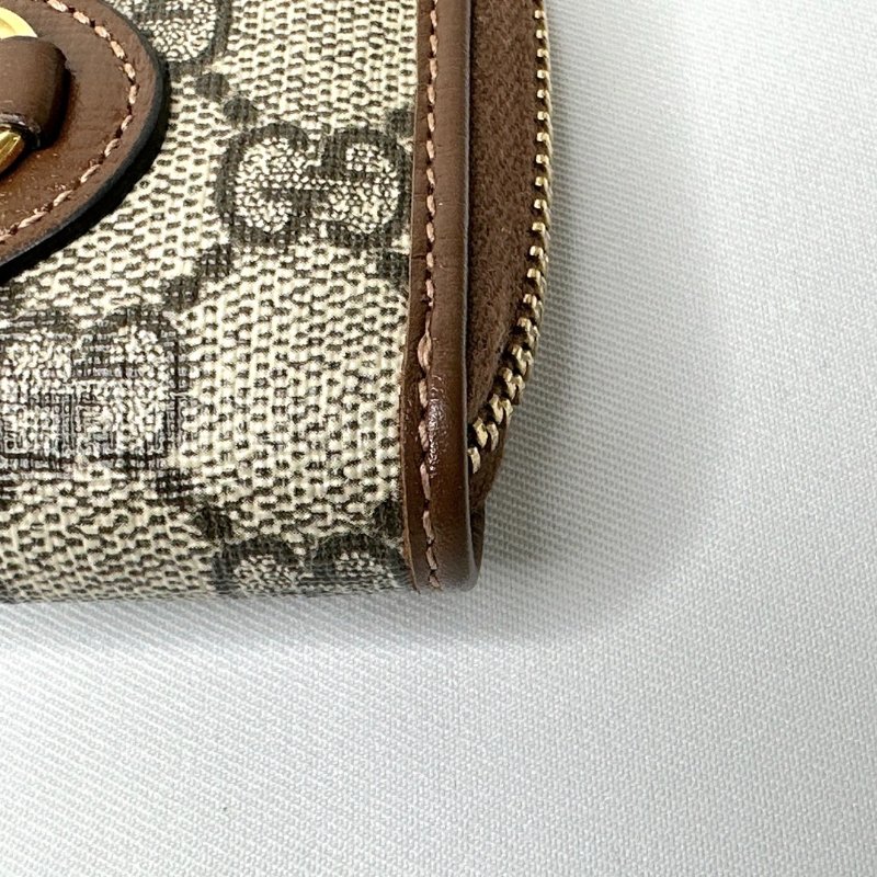 GUCCI 全新馬銜扣1955拉鍊卡夾零錢包-9