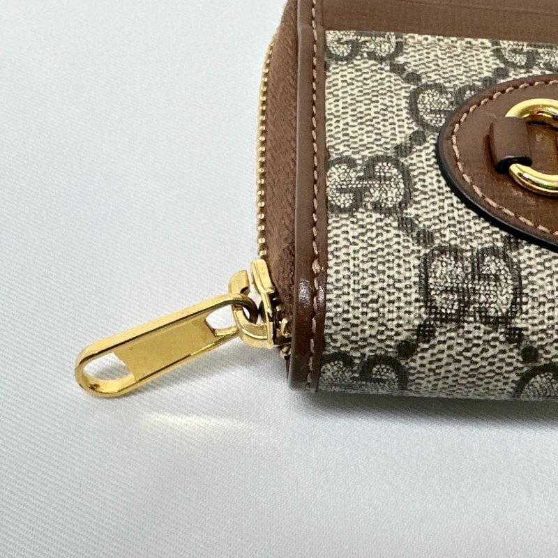 GUCCI 全新馬銜扣1955拉鍊卡夾零錢包-10