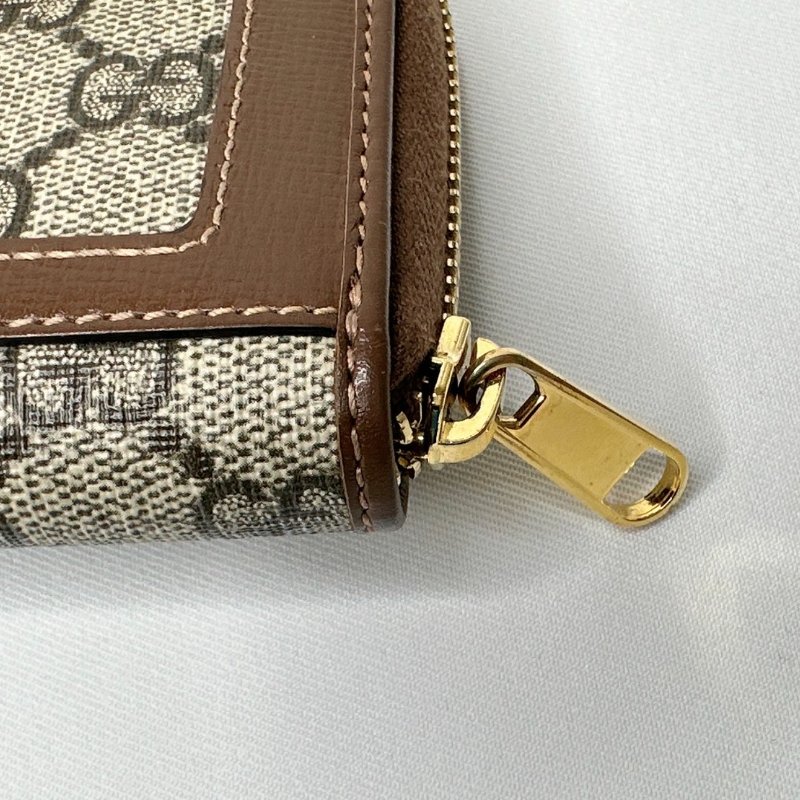 GUCCI 全新馬銜扣1955拉鍊卡夾零錢包-11