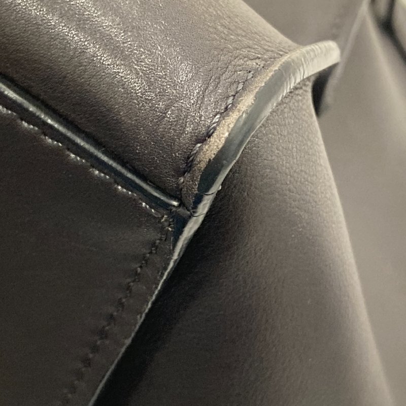 CELINE 賽琳 BIG BAG S OLD CELINE 可肩背 小牛皮 手提包 深棕色-10