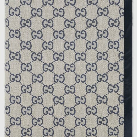 GUCCI 全新雙面GG棉質單人蓋毯