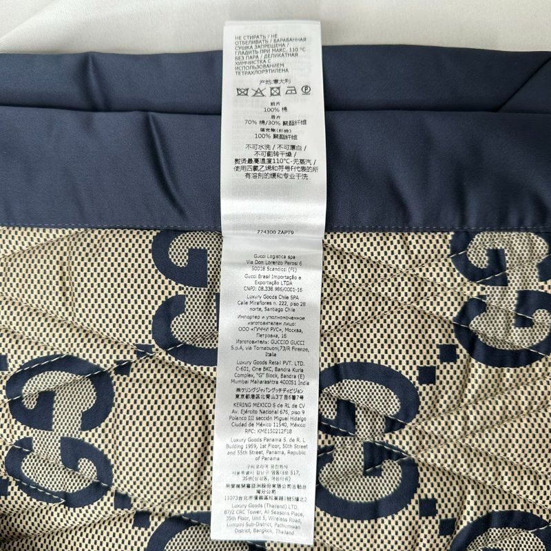 GUCCI 全新雙面GG棉質單人蓋毯-7