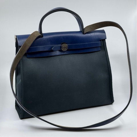 HERMÈS Herbag Zip 31cm 藍色